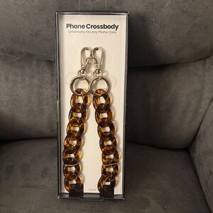 Hello Lux Crossbody Strap- Plastic Tortoise Shell